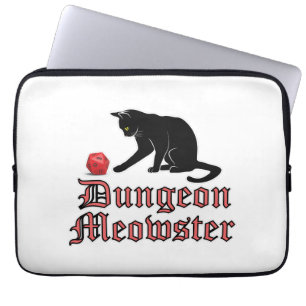 Dungeon Meowster Funny RPG Cat with Dice Laptop Fodral