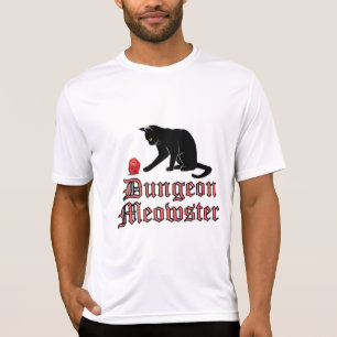 Dungeon Meowster Funny RPG Cat with Dice T Shirt
