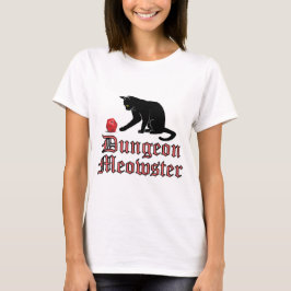 Dungeon Meowster Funny RPG Cat with Dice T Shirt