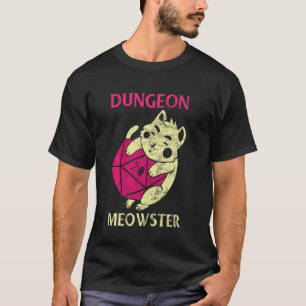 Dungeon Meowster Gamer Geek Cat Introvert T Shirt