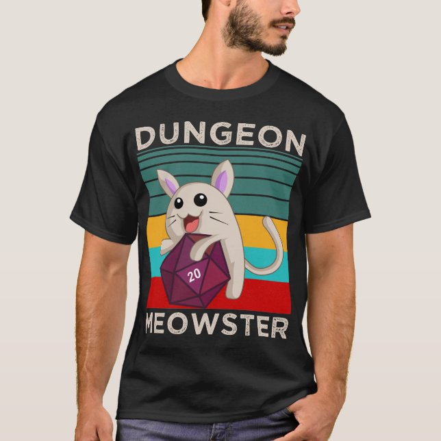 Dungeon Meowster T Shirt (Framsida)