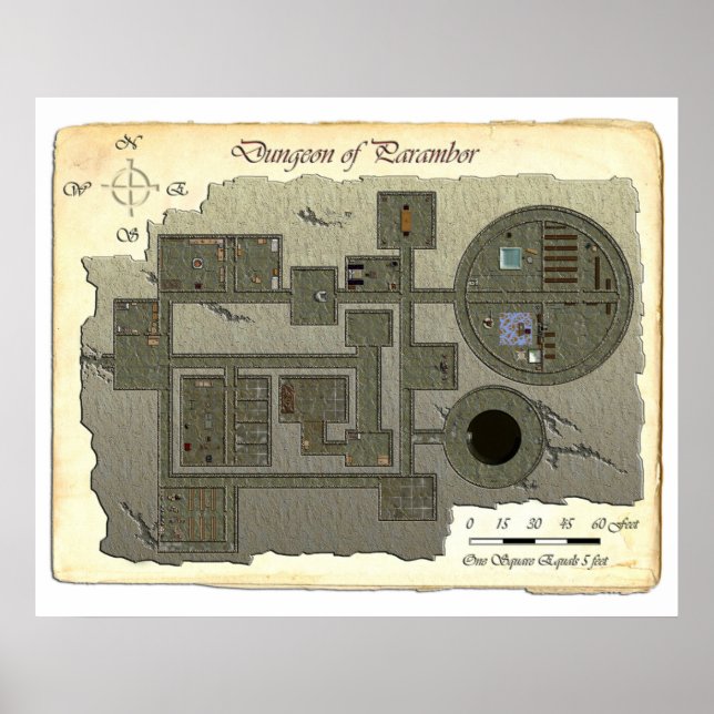 Dungeon of Parambor Battle Map Poster (Framsidan)