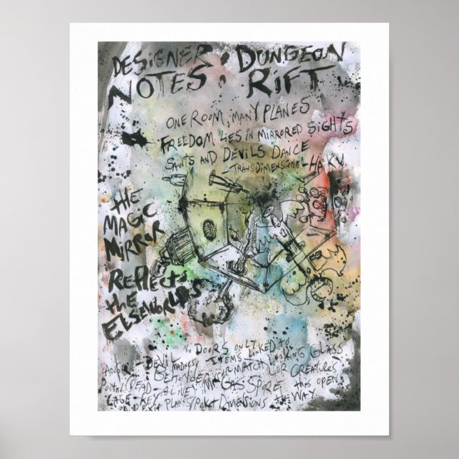 Dungeon Rift Designer Notes-målning Poster (Framsidan)