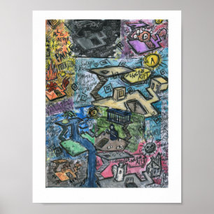 Dungeon Rift Dungeon Painting Poster