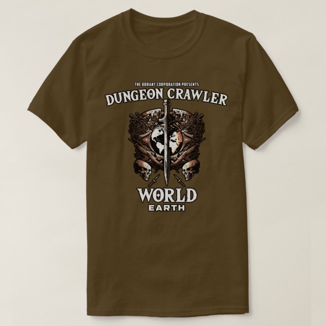 Dungeon World Earth for Light Shirts T Shirt (Design framsida)
