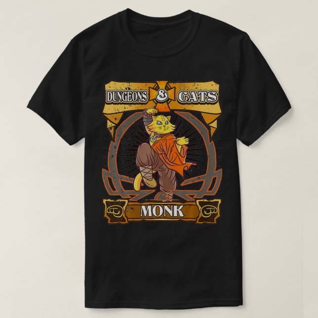 Dungeons and Cats Munk Kitten Cat Dice Nerd RPG Ga T Shirt (Design framsida)