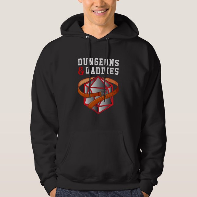Dungeons + Daddies Nerdy Dirty Humor Submissive Su Hoodie (Framsida)