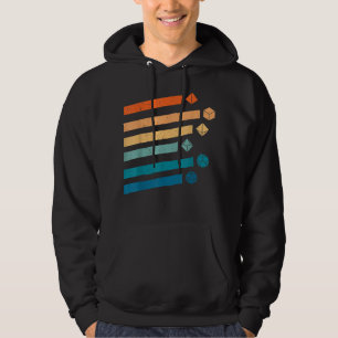 Dungeons Dice, D20 Dragons, Retro D20 RPG Hoodie