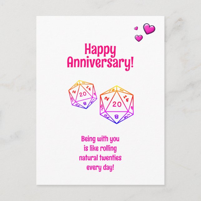 Dungeons & Dragons-årsdag Vykort (Framsida)