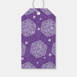 Dungeons & Dragons D20 Dice Mönster Presentetikett