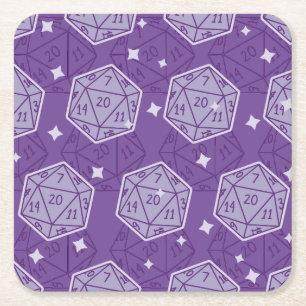Dungeons & Dragons D20 Mönster Underlägg Papper Kvadrat