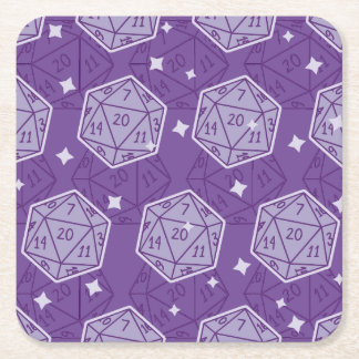 Dungeons & Dragons D20 Mönster Underlägg Papper Kvadrat
