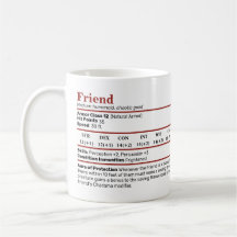 Dungeons & Dragons Friend BFF Stat Block Mugg