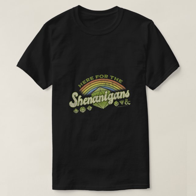 Dungeons Dragons här för Shenanigans St Patr T Shirt (Design framsida)