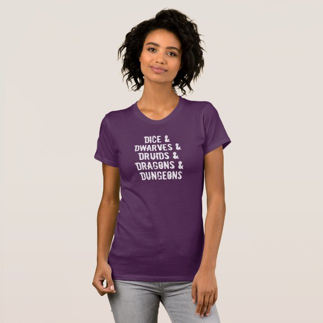 Dungeons Dragons Ord List Women's T-Shirt (Hel framsida)