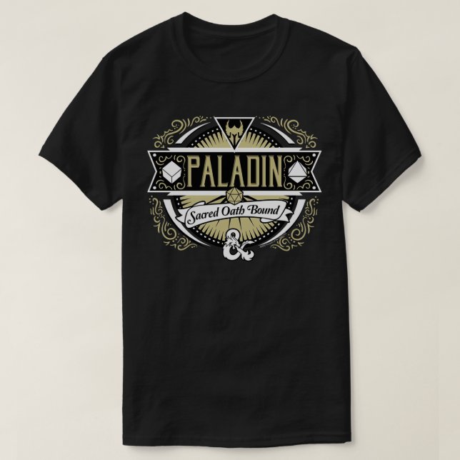 Dungeons & Dragons Paladin Helig Oath Bound Pullo T Shirt (Design framsida)