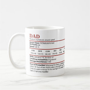 Dungeons & Dragons Pappa Stat Block Mugg
