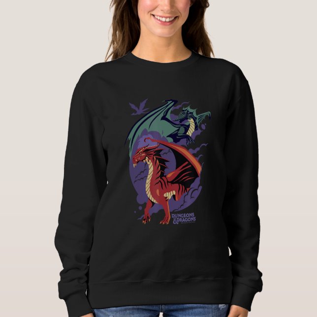 Dungeons & Dragons Red & Black Dragons Portrait T Shirt (Framsida)