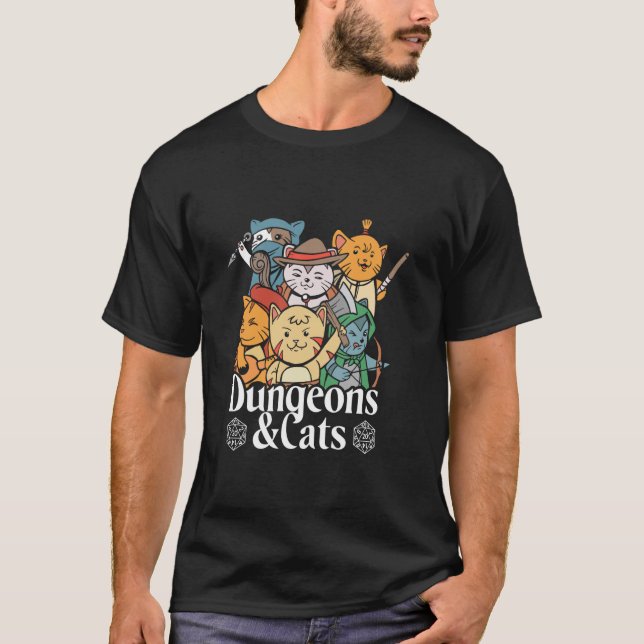 Dungeons & Katter T Shirt (Framsida)