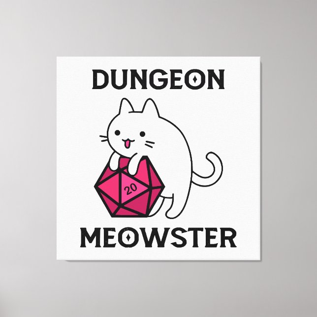 Dungeons Meowster Katt Rollig Canvastryck (Framsida)