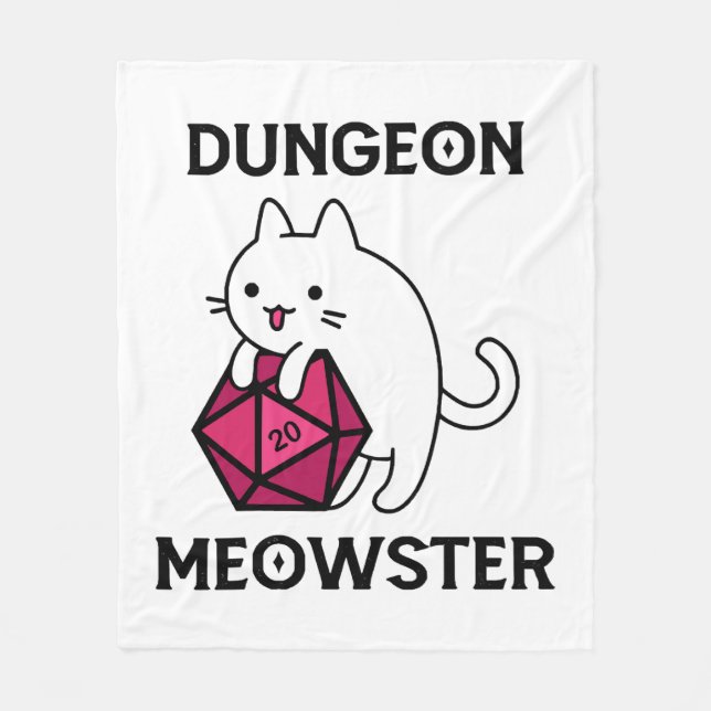 Dungeons Meowster Katt Rollig Fleecefilt (Framsidan)