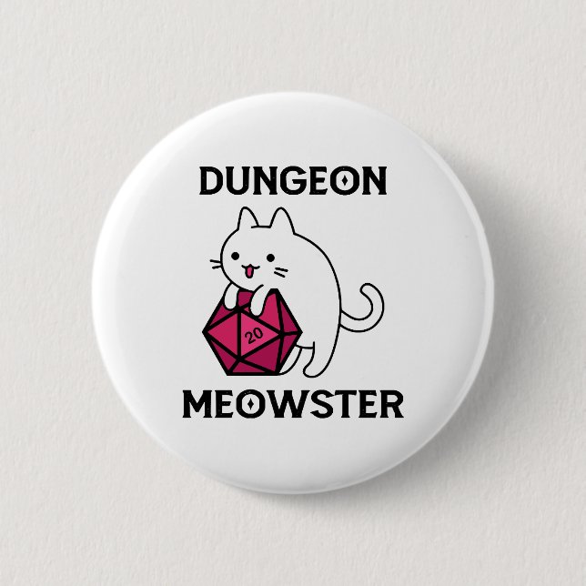 Dungeons Meowster Katt Rollig Knapp (Framsida)