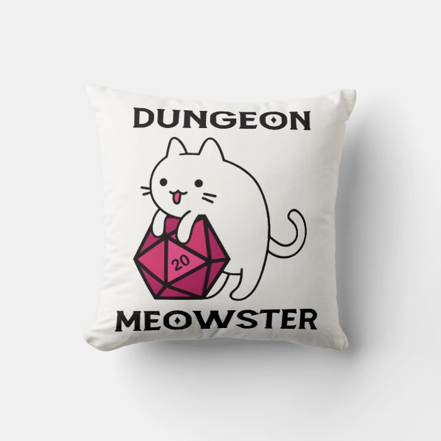Dungeons Meowster Katt Rollig Kudde (Framsida)