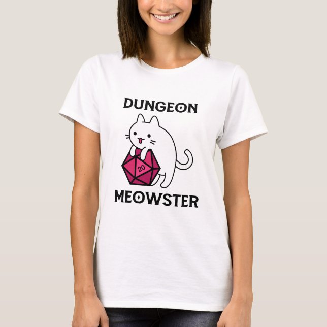 Dungeons Meowster Katt Rollig T Shirt (Framsida)