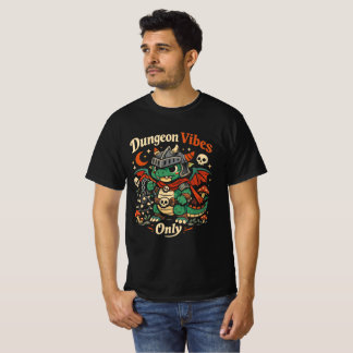 Dungeons Vibbar Endast Medeltida Drakkrigare Gamer T Shirt