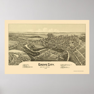 Dungestad, panorama- karta för PA - 1901 Poster