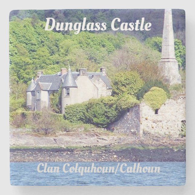Dunglass Castle - Klan Colquhoun/Calhoun Underlägg Sten (Framsidan)