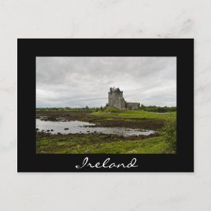 Dunguaire castle, Irlands svarta textvykort Vykort