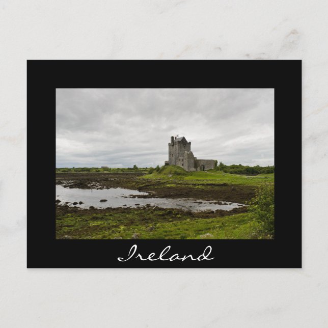 Dunguaire castle, Irlands svarta textvykort Vykort (Framsida)