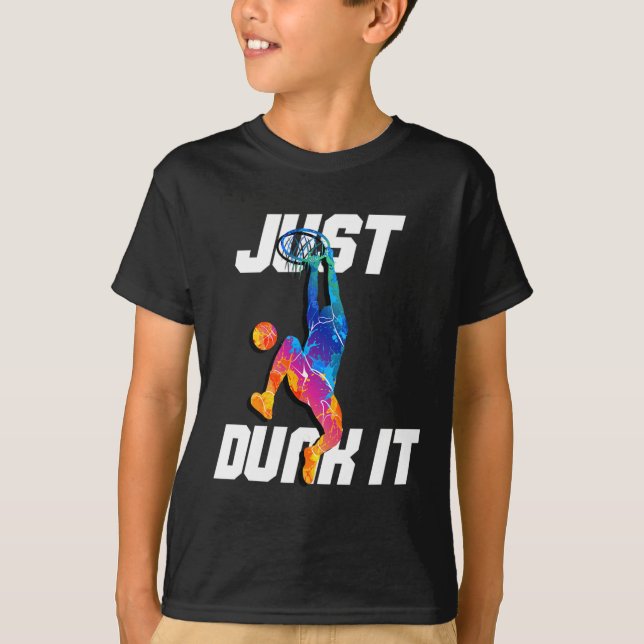 Dunk! Basketball Player Slam dunk T Shirt (Framsida)