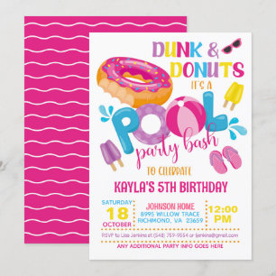Dunk & Donuts Pool Party Inbjudan