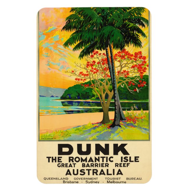 Dunk Island Queensland Australien Travel Poster Magnet (Vertikal)