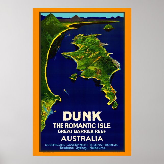 Dunk Island Vintage affisch (Framsidan)