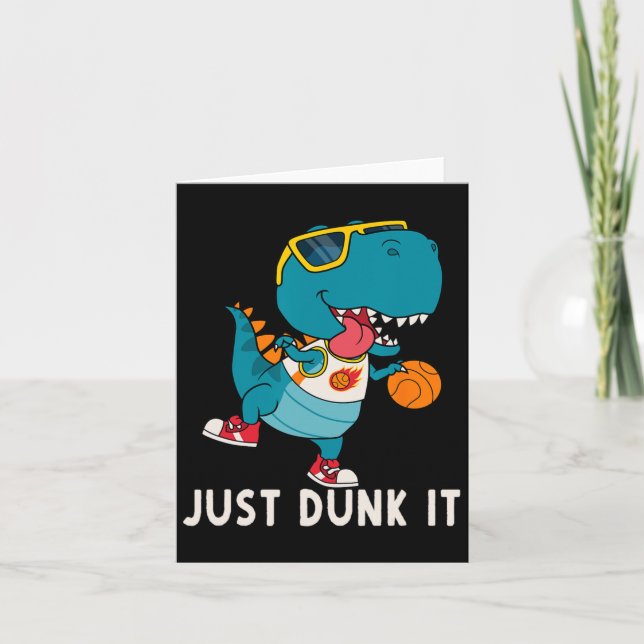 Dunk IT-Roligten Dinosaur Bysketbyll League Slam D Kort (Framsida)