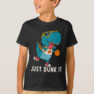 Dunk IT-Roligten Dinosaur Bysketbyll League Slam D T Shirt