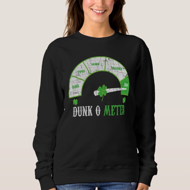 Dunk O Meter Irländsk öl-drickande alkohol-drickar T Shirt (Framsida)