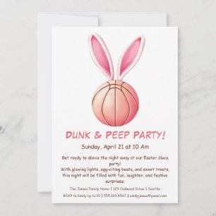 Dunk & Peep-fest – Påskbasketinbjudan Inbjudningar