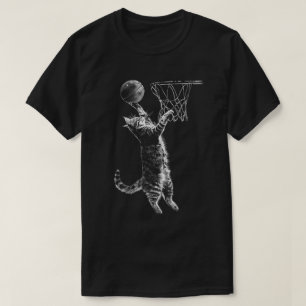 Dunk Player-Sportfantast för cute Cat Basketball D T Shirt