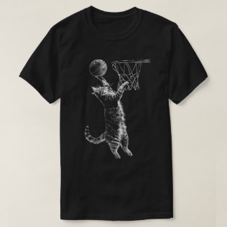 Dunk Player-Sportfantast för cute Cat Basketball D T Shirt