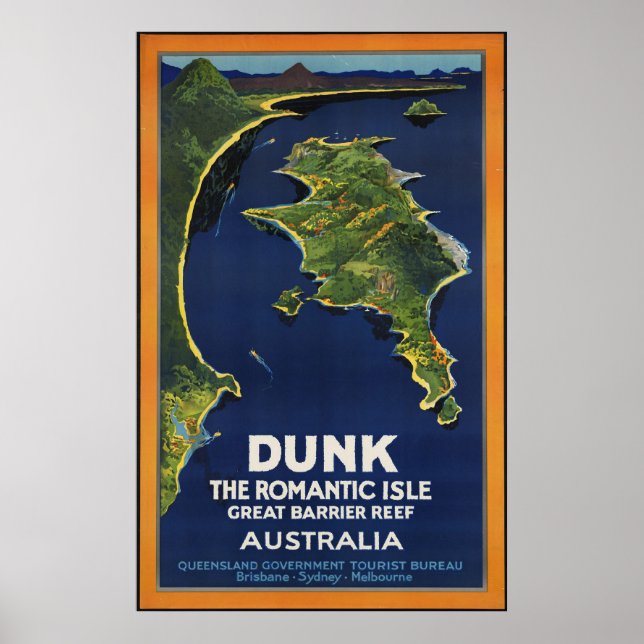 Dunk Romantic Isle - Underbar Barrier Coral Reef Poster (Framsidan)