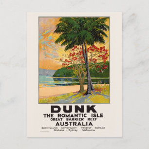 Dunk Romantic Isle Vintage affisch 1935 Vykort