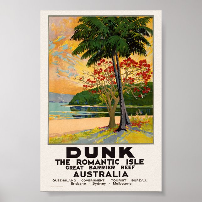 Dunk The Romantic Isle Vintage Affisch 1935 (Framsidan)