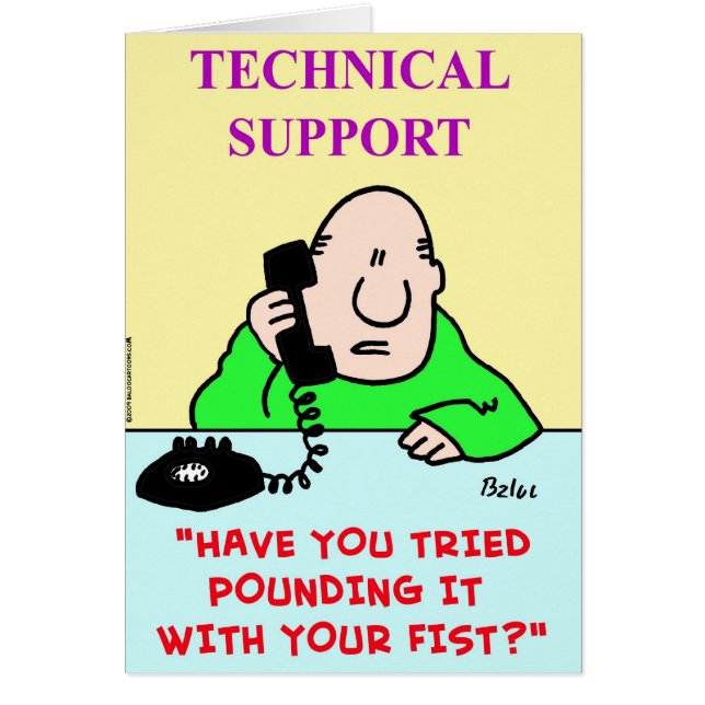 dunkandenäve för teknisk service hälsningskort (Framsidan)