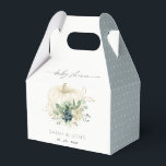 Dunkelblå Grön Sukkulent Pumpa Baby Shower Presentaskar<br><div class="desc">Om du behöver ytterligare anpassning,  vänligen kontakta mig på yellowfebstudio@gmail.com.</div>