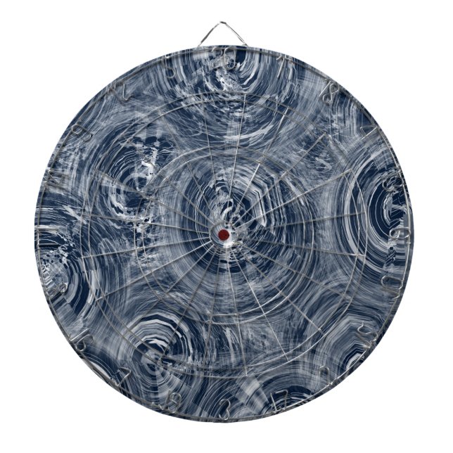 Dunkelblau und ganz schön wirbelige Batik   Darttavla (Framsidan)
