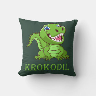 dunkelgrünes Krokodil Kudde